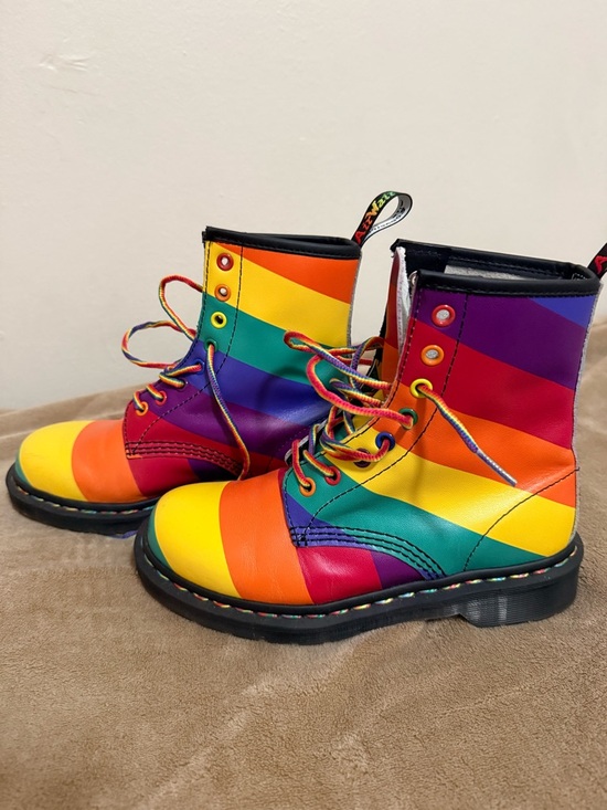 Dr. Martens Shoes - Dr. Martens Rainbow Pride Lace-Up Boots